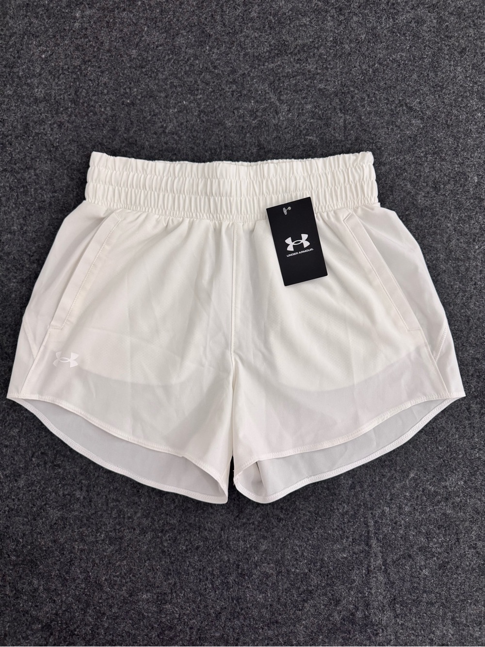 Under Armour White Women's Athletic Shorts with Elastic Waist